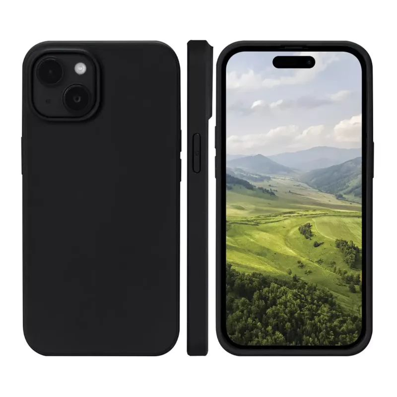 Cover dbramante1928 Greenland iPhone 15 Night zwart monochromatisch