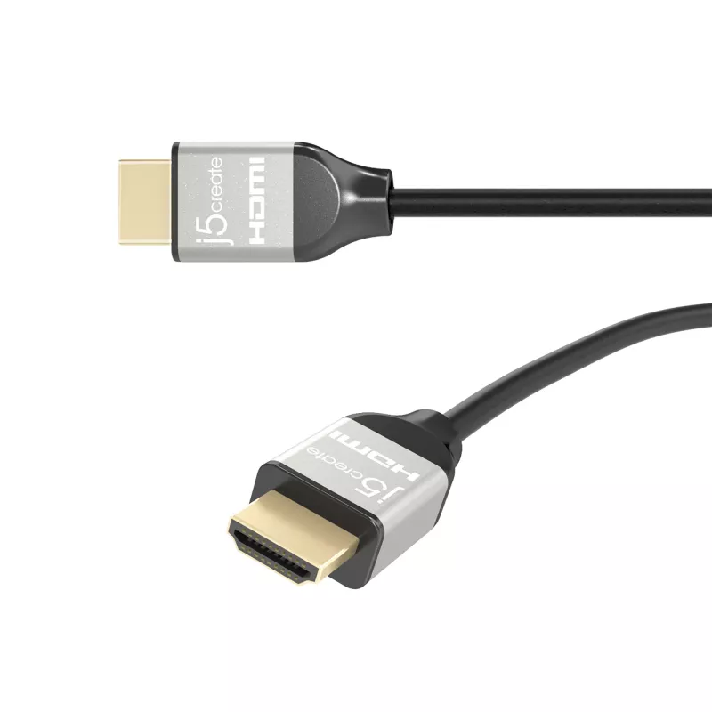 j5create JDC52 Ultra HD 4K HDMI™-kabel, zwart en grijs, 2 m