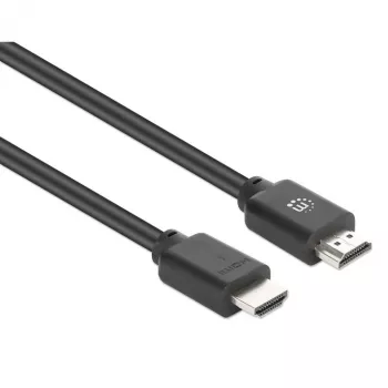 Manhattan HDMI 4K@60Hz-kabel met Ethernet, 3 m, geschikt voor ALLE 4K- en 1080p/HD-toepassingen – nu upgraden of klaarhouden voor wanneer je het nodig hebt, stekker naar stekker, zwart, Ultra HD 4K x 2K, levenslange garantie, Premium High Speed, gelijk aan HDMM3MP