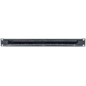 Intellinet 19 inch kabeldoorvoerpaneel, 1U, met borstelstrip, zwart