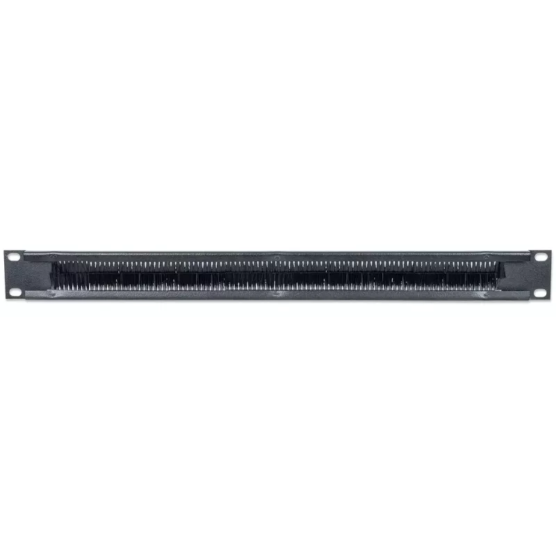 Intellinet 19 inch kabeldoorvoerpaneel, 1U, met borstelstrip, zwart