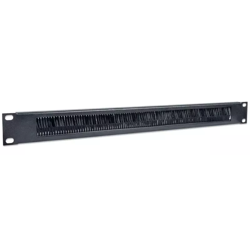 Intellinet 19 inch kabeldoorvoerpaneel, 1U, met borstelstrip, zwart