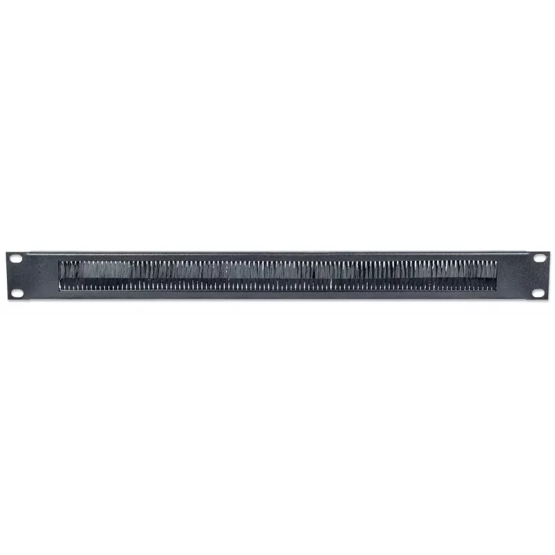 Intellinet 19 inch kabeldoorvoerpaneel, 1U, met borstelstrip, zwart