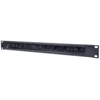 Intellinet 19 inch kabeldoorvoerpaneel, 1U, met borstelstrip, zwart