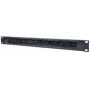 Intellinet 19 inch kabeldoorvoerpaneel, 1U, met borstelstrip, zwart