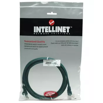 Intellinet netwerk-patchkabel, Cat5e, 2 m, groen, CCA, U/UTP, PVC, RJ45, vergulde contacten, knikbescherming, aangegoten, levenslange garantie