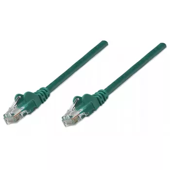 Intellinet netwerk-patchkabel, Cat5e, 5 m, groen, CCA, U/UTP, PVC, RJ45, vergulde contacten, rastnasbescherming, knikbeschermingshuls, levenslange garantie