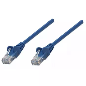 Intellinet netwerk-patchkabel, Cat5e, 3 m, blauw, CCA, U/UTP, PVC, RJ45, vergulde contacten, rastnasloos, knikbescherming, levenslange garantie