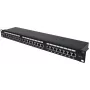 Intellinet patchpaneel, Cat6a, FTP, 24-poorts, 1U, afgeschermd, 90° top-entry LSA-strips, zwart