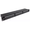 Intellinet patchpaneel, Cat6a, FTP, 24-poorts, 1U, afgeschermd, 90° top-entry LSA-strips, zwart