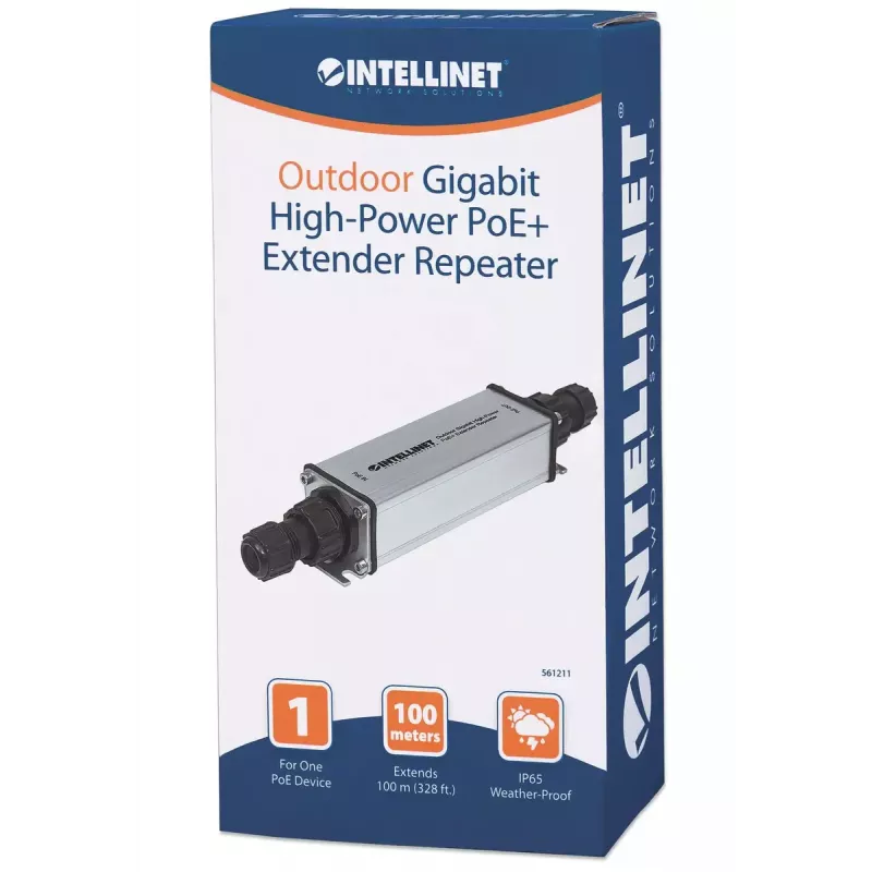 Outdoor Gigabit PoE+ extender Intellinet 561211