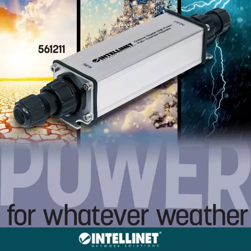 Outdoor Gigabit PoE+ extender Intellinet 561211