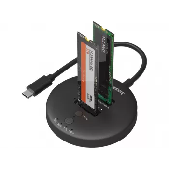 Sandberg USB3.2 Cloner Dock voor NVMe M.2 SSD, zwart, 20 Gbit/s