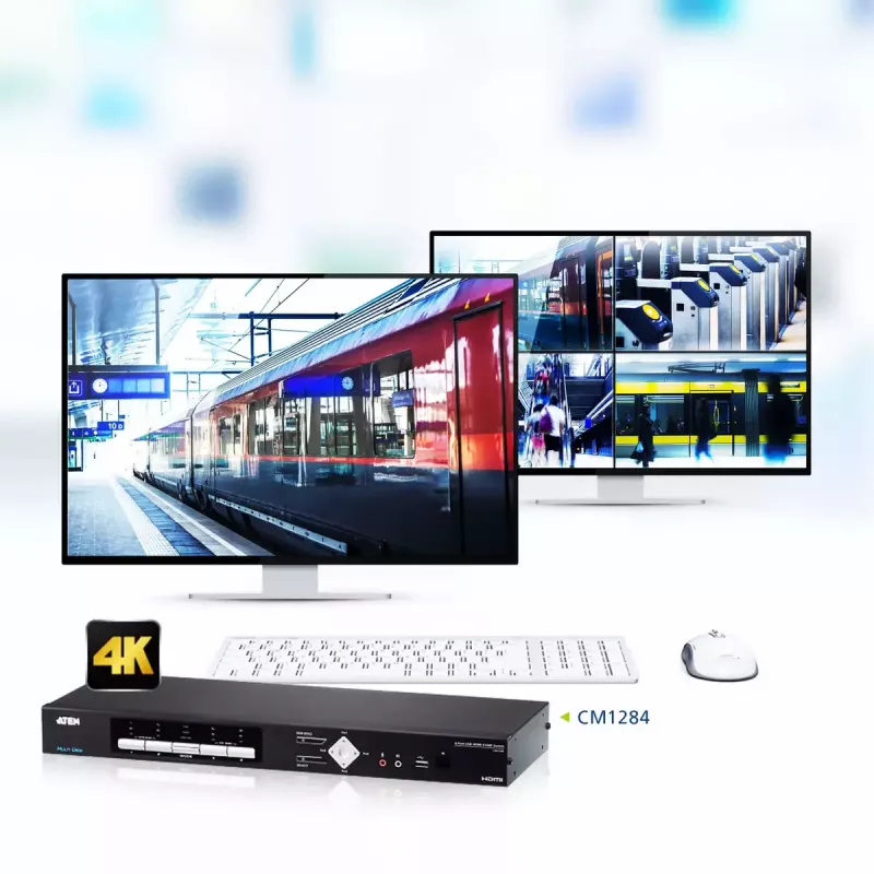 ATEN 4-poorts USB HDMI Multi-View KVMP-switch