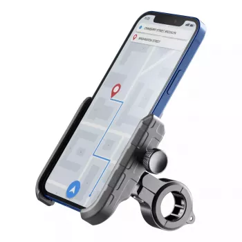 Passieve houder Cellularline Rider Steel universeel mobiele telefoon zwart