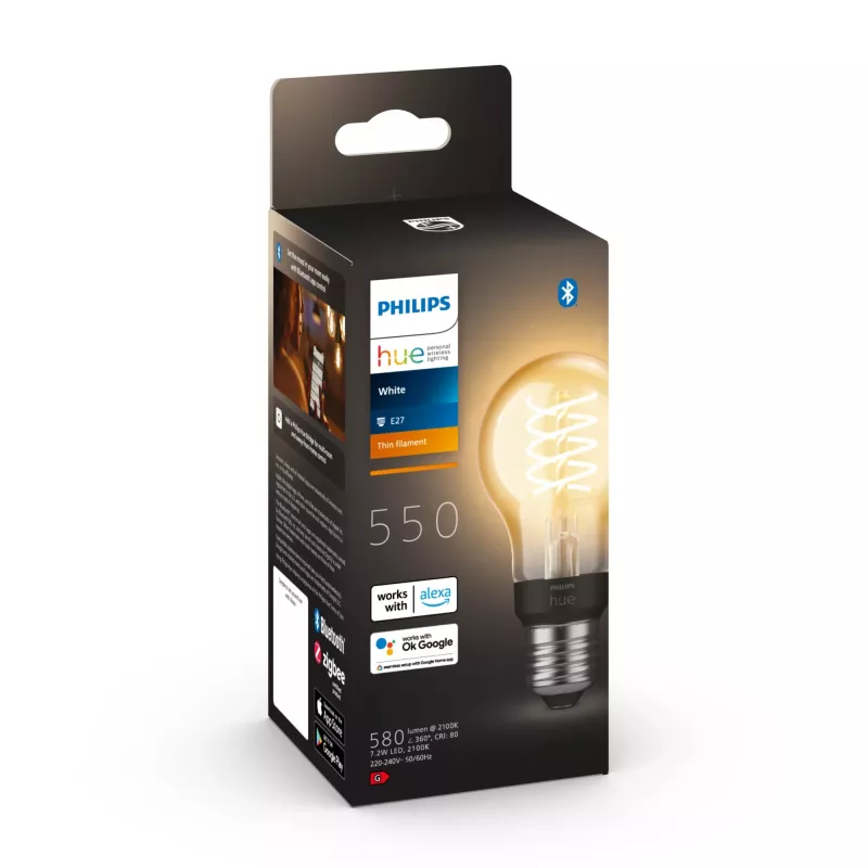 Philips Hue A60 – E27 slimme lamp, slimme lamp, Bluetooth/Zigbee, wit, LED, E27, A60
