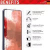 Displex Smart Glass (9H) voor Samsung Galaxy S22, montagesticker, onbreekbaar, ultraplat, onzichtbaar