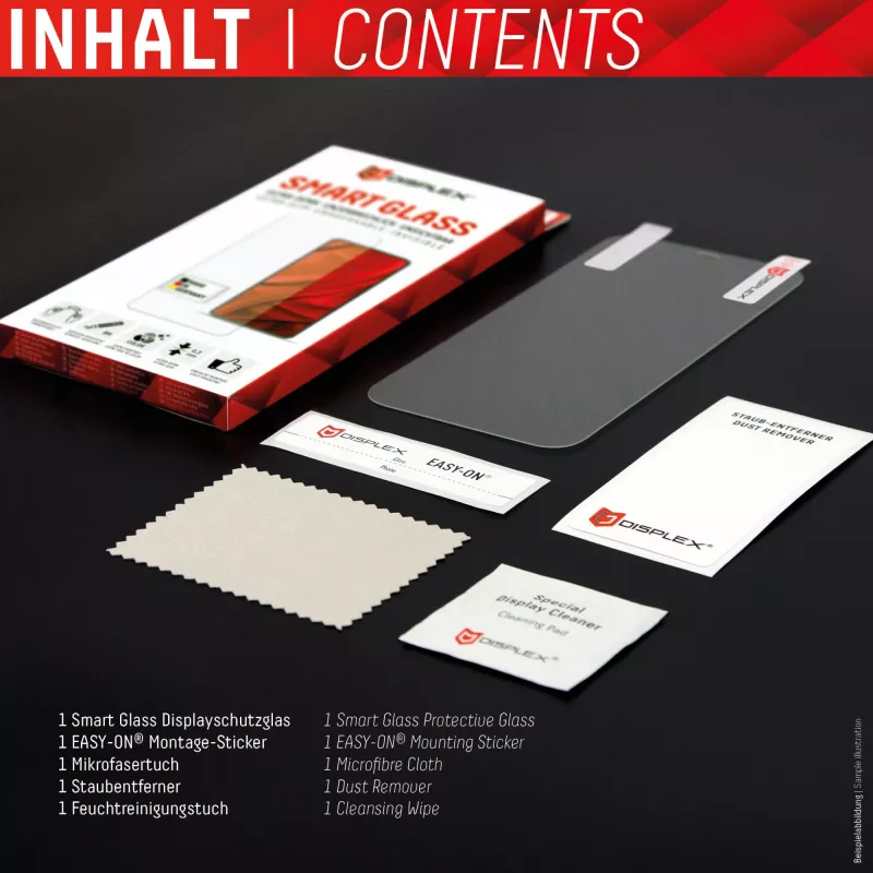 Displex Smart Glass (9H) voor Samsung Galaxy S22, montagesticker, onbreekbaar, ultraplat, onzichtbaar