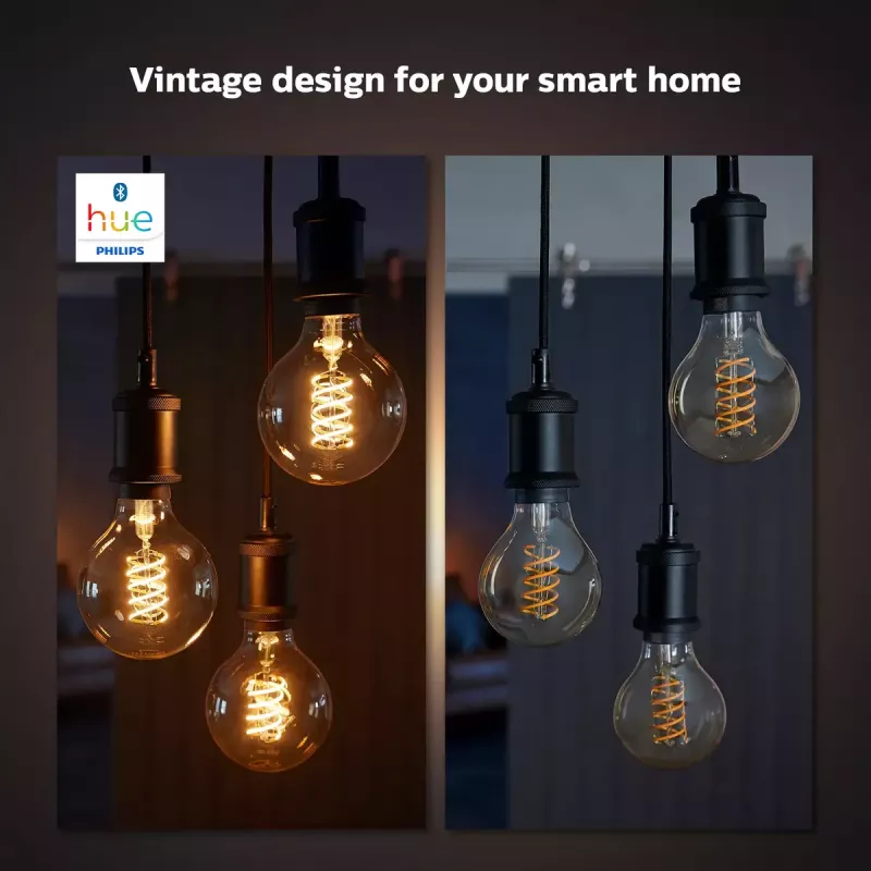 Slimme gloeilamp Philips ST64 Edison E27 Bluetooth/Zigbee, 7 W, transparant, 60×135 mm