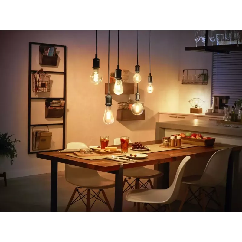 Slimme gloeilamp Philips ST64 Edison E27 Bluetooth/Zigbee, 7 W, transparant, 60×135 mm