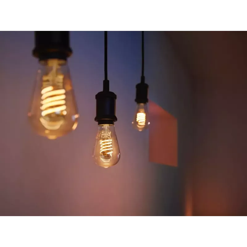 Slimme gloeilamp Philips ST64 Edison E27 Bluetooth/Zigbee, 7 W, transparant, 60×135 mm