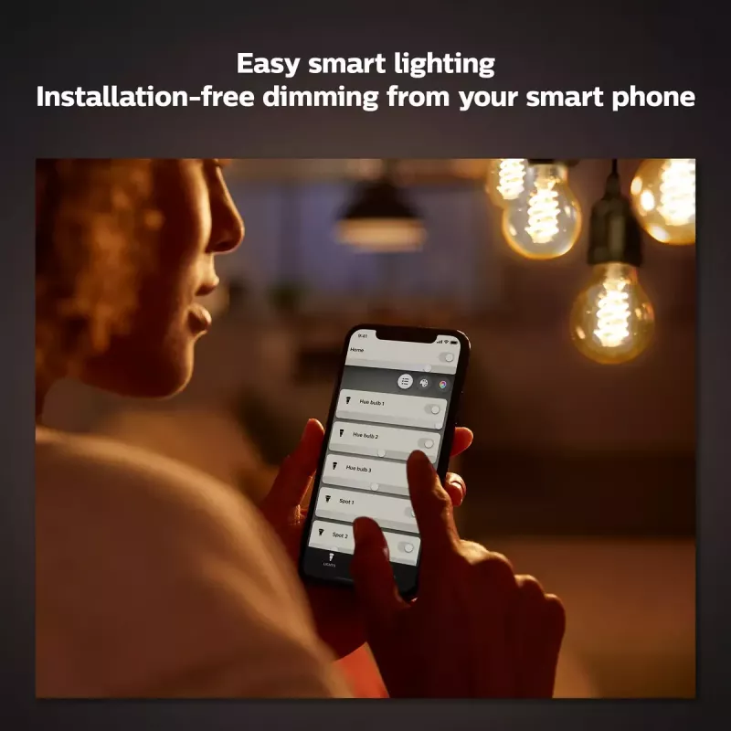 Slimme gloeilamp Philips ST64 Edison E27 Bluetooth/Zigbee, 7 W, transparant, 60×135 mm