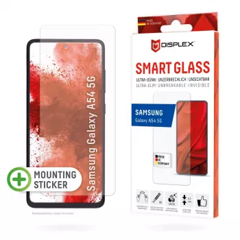 Displex Smart Glass (9H) voor Samsung Galaxy A54 5G, montagesticker, onbreekbaar
