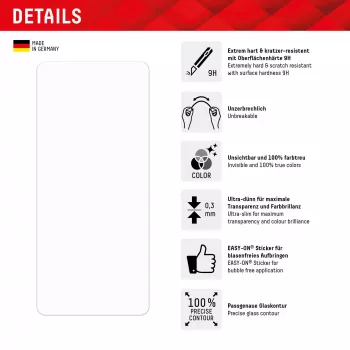 Displex Smart Glass (9H) voor Samsung Galaxy A54 5G, montagesticker, onbreekbaar