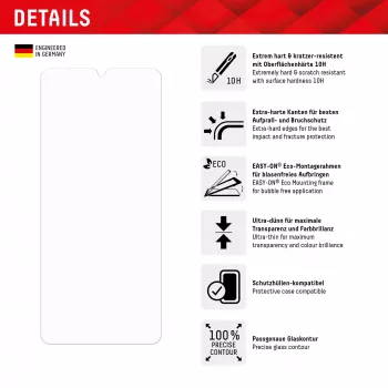 Displex displayschermfolie (10H) voor Samsung Galaxy A34, Eco-montageframe, krasbestendig