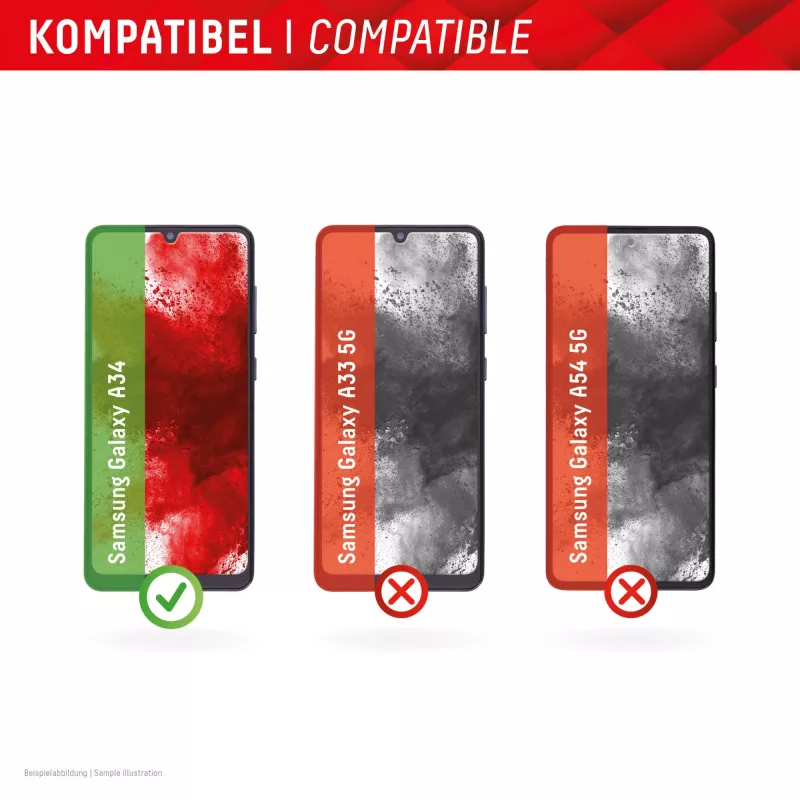 Displex displayschermfolie (10H) voor Samsung Galaxy A34, Eco-montageframe, krasbestendig