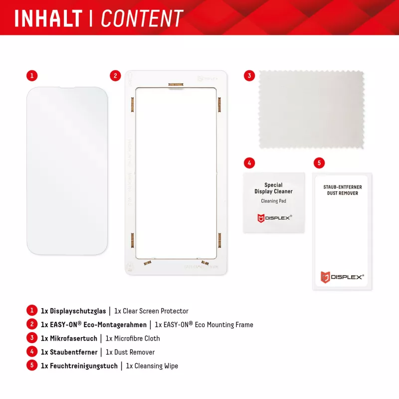 Displex displayschermfolie (10H) voor Samsung Galaxy A34, Eco-montageframe, krasbestendig