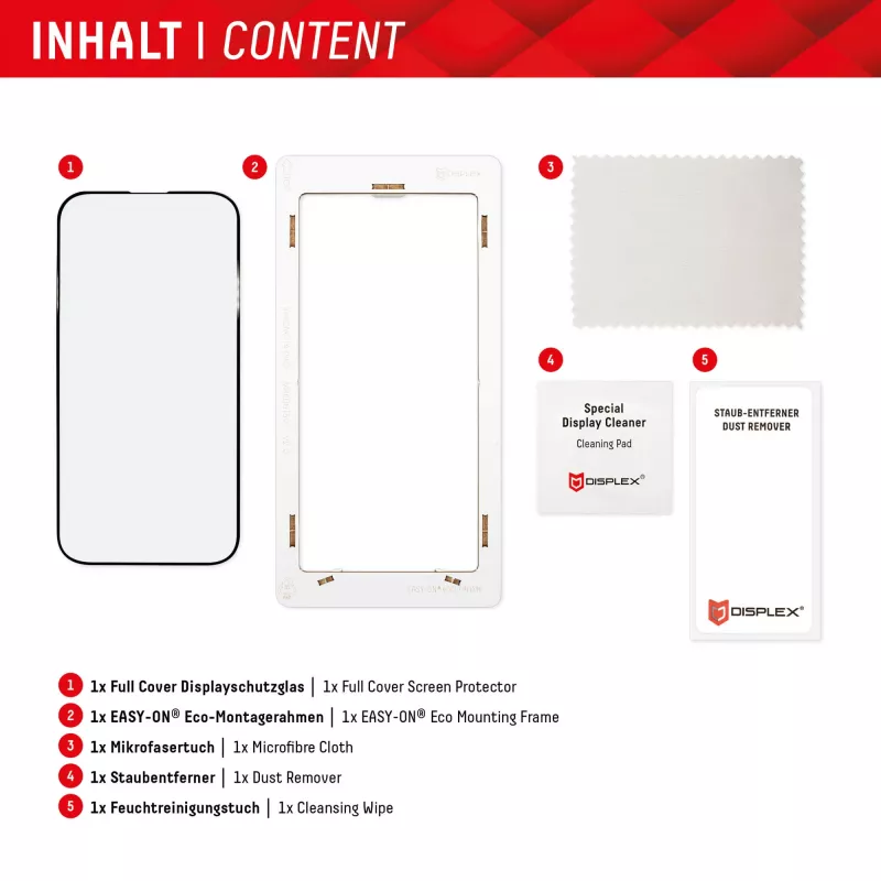 Displex Full Cover screenprotector (10H) voor Samsung Galaxy A54 5G, Eco-montageframe, Full Cover