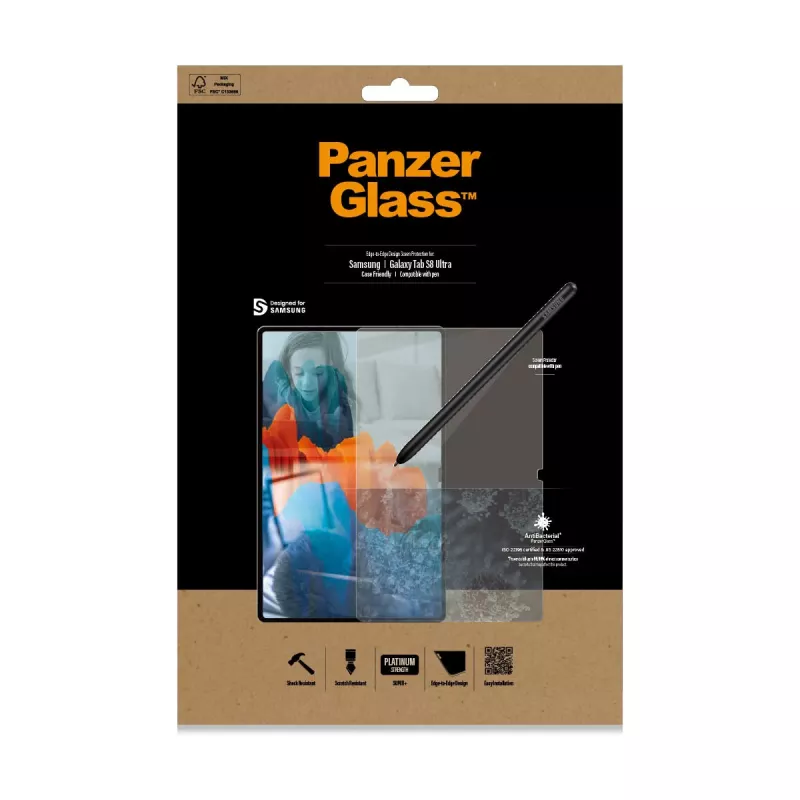 PanzerGlass® displayschermfolie Samsung Galaxy Tab S8 Ultra | S9 Ultra | Ultra-Wide Fit