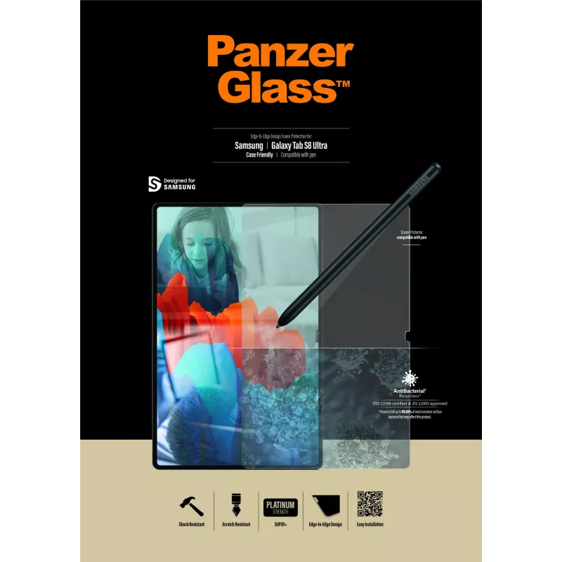 PanzerGlass® displayschermfolie Samsung Galaxy Tab S8 Ultra | S9 Ultra | Ultra-Wide Fit