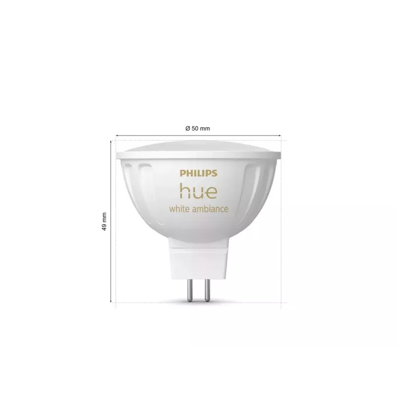 Philips Hue White Ambience MR16 slimme lichtspot, GU53, 5,1 W, Bluetooth/Zigbee