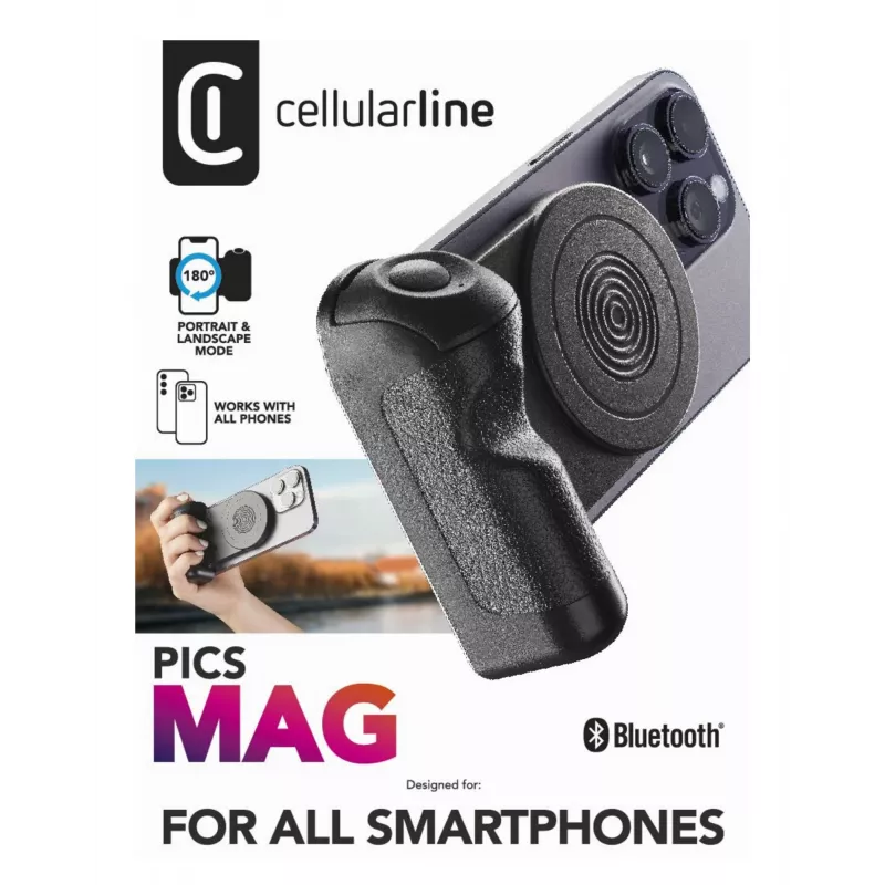 Cellularline Pics Mag Bluetooth-magneethouder voor smartphone-opnamen
