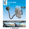Sourcing Cellularline Hug Flexi XL universele zuignap passieve houder voor mobiele telefoons, zwart/grijs