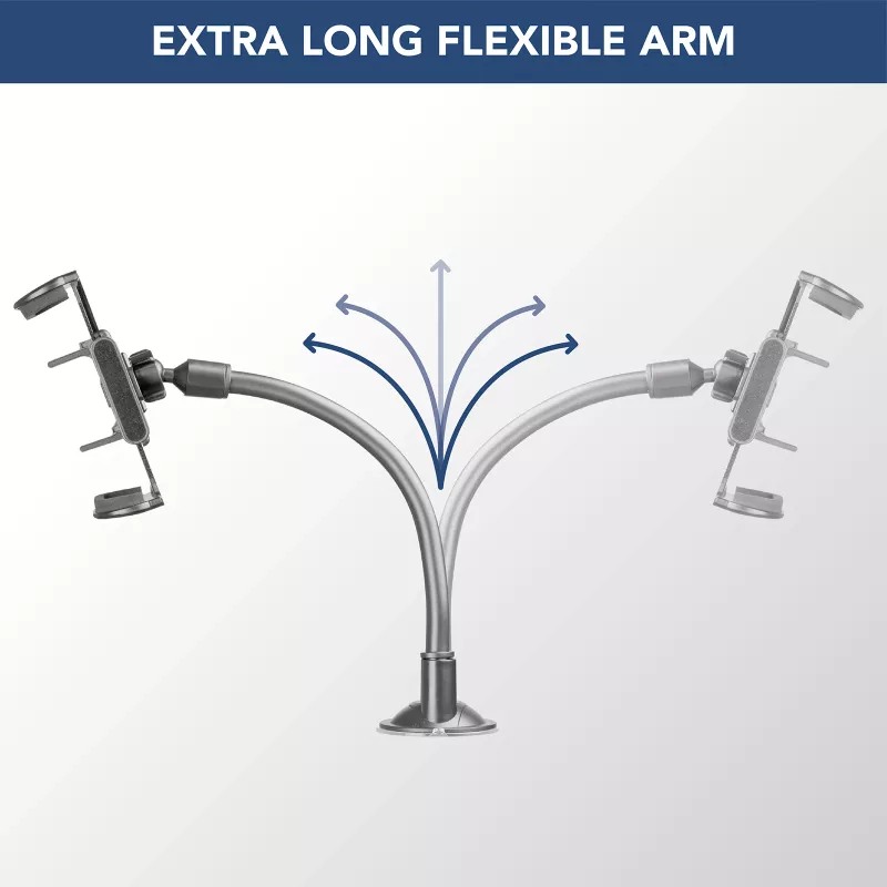 Sourcing Cellularline Hug Flexi XL universele zuignap passieve houder voor mobiele telefoons, zwart/grijs
