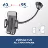 Sourcing Cellularline Hug Flexi XL universele zuignap passieve houder voor mobiele telefoons, zwart/grijs