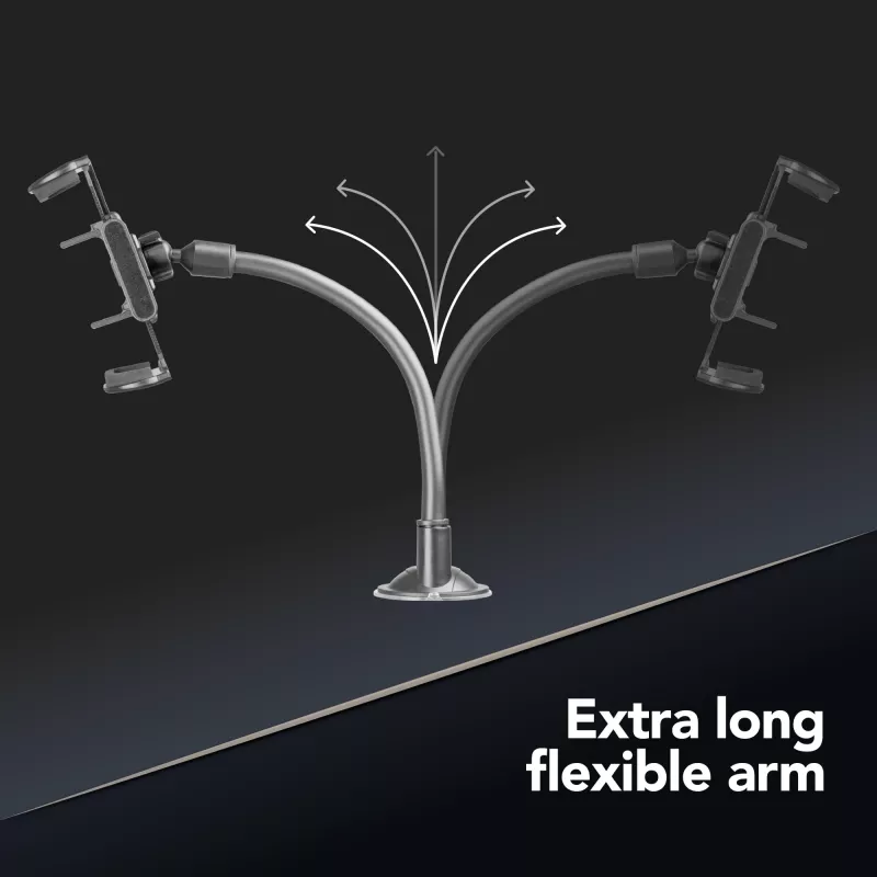 Sourcing Cellularline Hug Flexi XL universele zuignap passieve houder voor mobiele telefoons, zwart/grijs