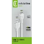 Stroomkabel Cellularline 120 cm USB-C USB-A stekker wit