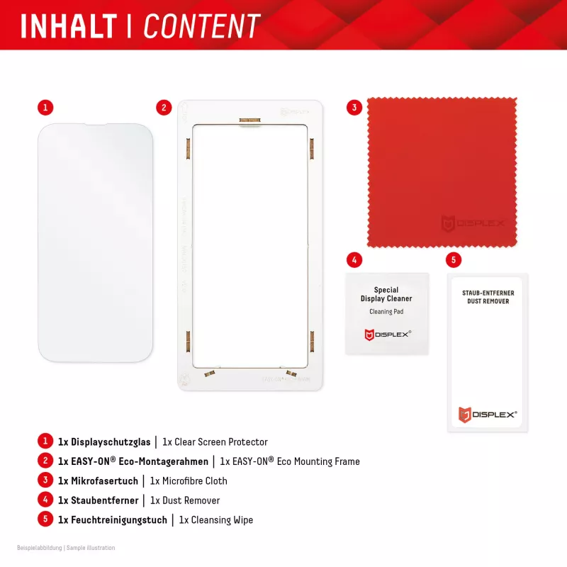 Displex displayschermglas (10H) voor Xiaomi 13/13T Pro, Eco-montageframe, krasbestendig