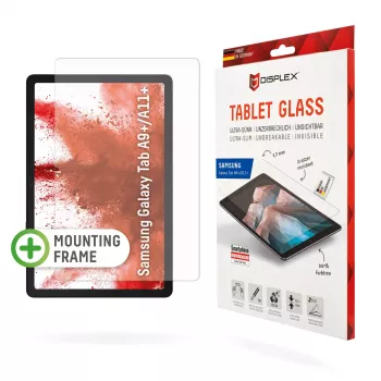 Displex tabletglas (9H) voor Samsung Galaxy Tab A11+/A9+, Eco-montageframe, onbreekbaar