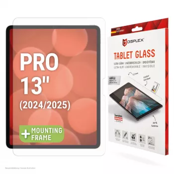 DISPLEX Tablet Glass (9H) voor Apple iPad Pro 13'' (2025/2024), Eco-montageframe, onbreekbaar, ultraplat, onzichtbaar
