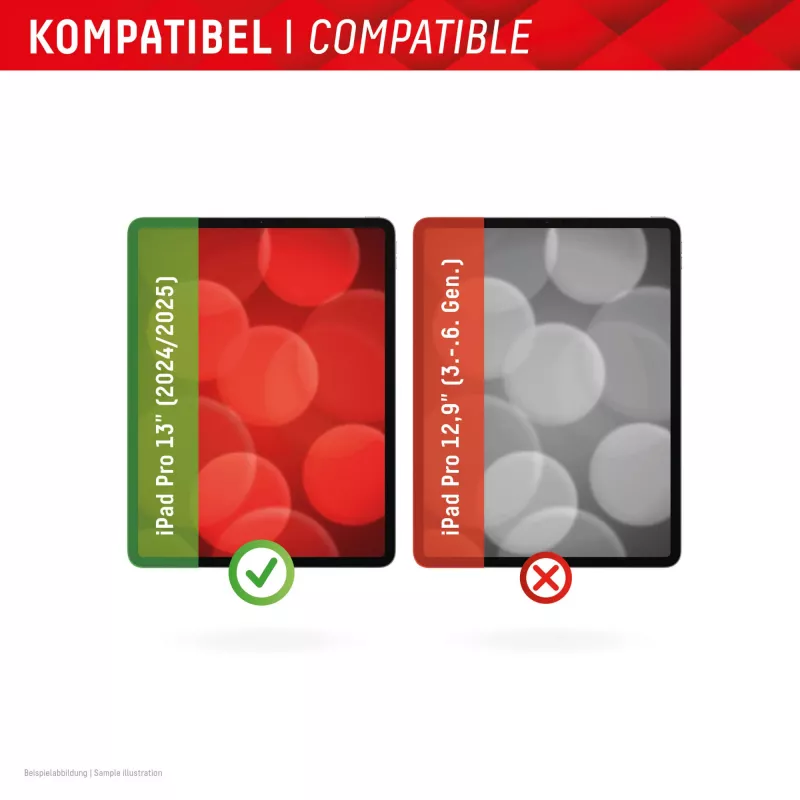 DISPLEX Tablet Glass (9H) voor Apple iPad Pro 13'' (2025/2024), Eco-montageframe, onbreekbaar, ultraplat, onzichtbaar
