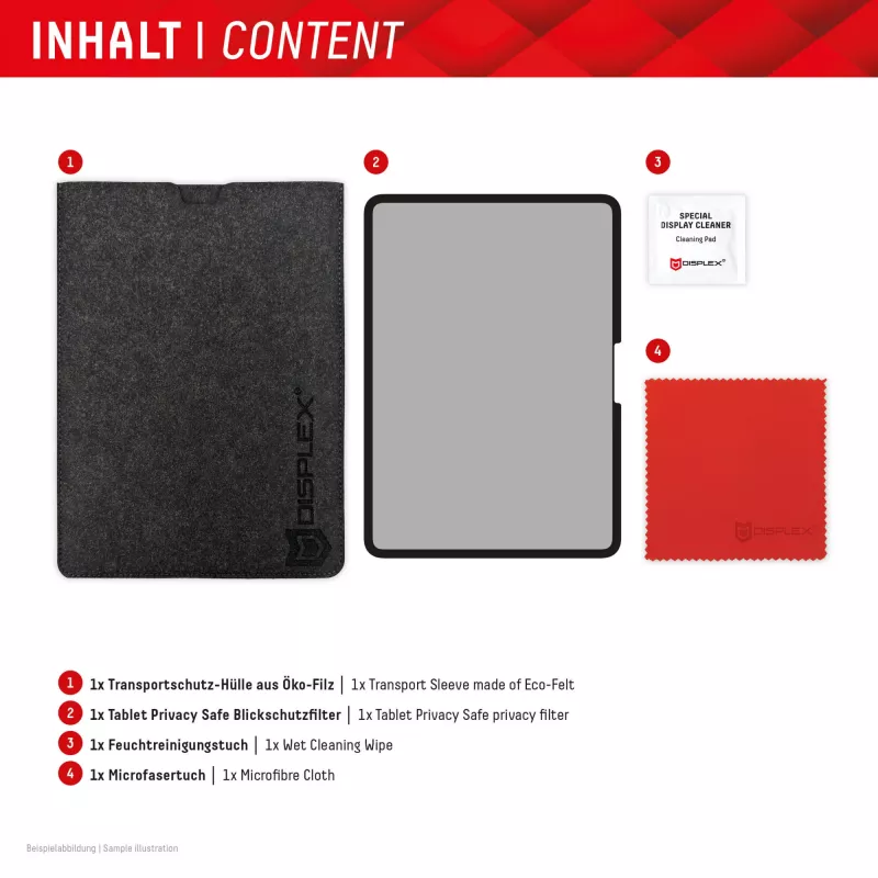 Displex TABLET PRIVACY SAFE afneembare 2-weg privacyfilter voor iPad Pro 11'' (2025/2024)