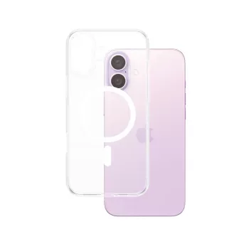 Hoesje PanzerGlass HardCase transparant met witte MagSafe iPhone 16 Plus