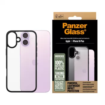 Hoesje PanzerGlass HardCase zwart iPhone '24 6,7 inch transparant