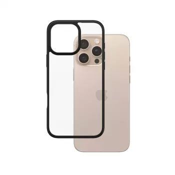 PanzerGlass® HardCase transparant met zwart frame iPhone 16 Pro Max