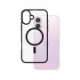 PanzerGlass ® HardCase transparant met zwart MagSafe & frame iPhone 16 Plus